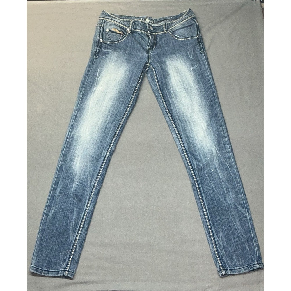 Dollhouse Jeans Womens 7 Distressed Bling